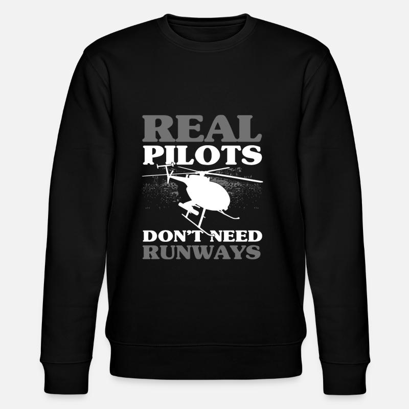 Cadeau de pilote d’hélicoptère - Sweat bio CHANGER Stanley/Stella Unisexe - noir