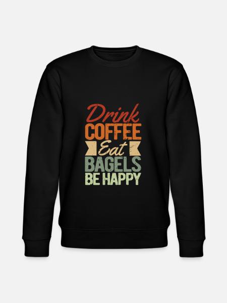 Bagel Gift Funny - Stanley/Stella CHANGER Unisex Organic Sweatshirt - black
