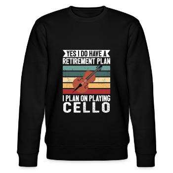 Cello Lustiges Geschenk Viola - Stanley/Stella Unisex Bio-Sweatshirt CHANGER  - Schwarz - Vorne - Nik (191cm) & Marisol (170cm)