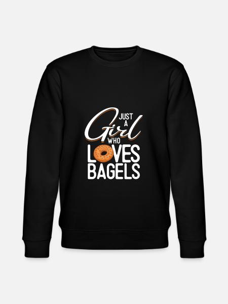 Bagel Gift Funny - Stanley/Stella CHANGER Unisex Organic Sweatshirt - black