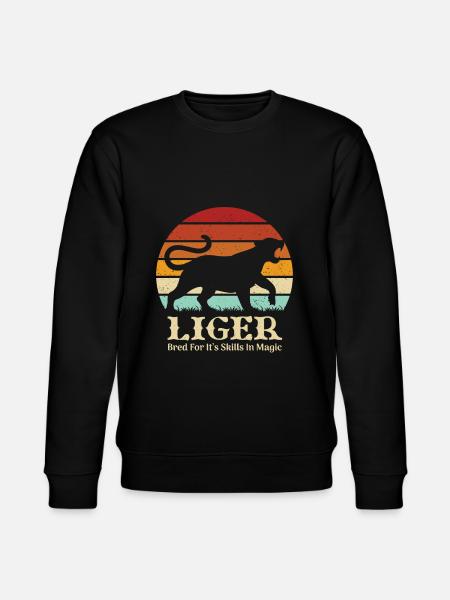 Liger Funny Gift - Stanley/Stella CHANGER Unisex Organic Sweatshirt - black