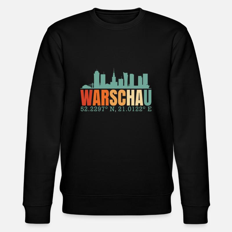 Varsovie Pologne Skyline - Sweat bio CHANGER Stanley/Stella Unisexe - noir