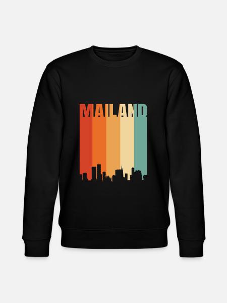 Milan Italy Skyline - Stanley/Stella CHANGER Unisex Organic Sweatshirt - black