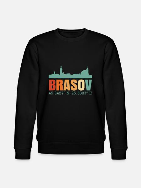 Brasov Romania Skyline - Stanley/Stella CHANGER Unisex Organic Sweatshirt - black