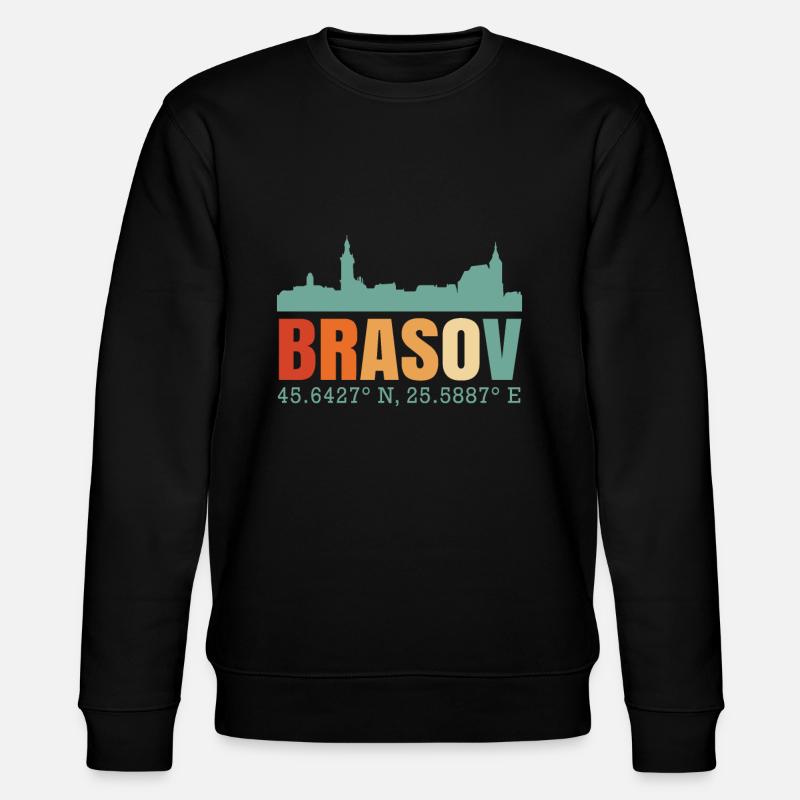 Brasov Rumänien Skyline - Stanley/Stella Unisex Bio-Sweatshirt CHANGER - Schwarz