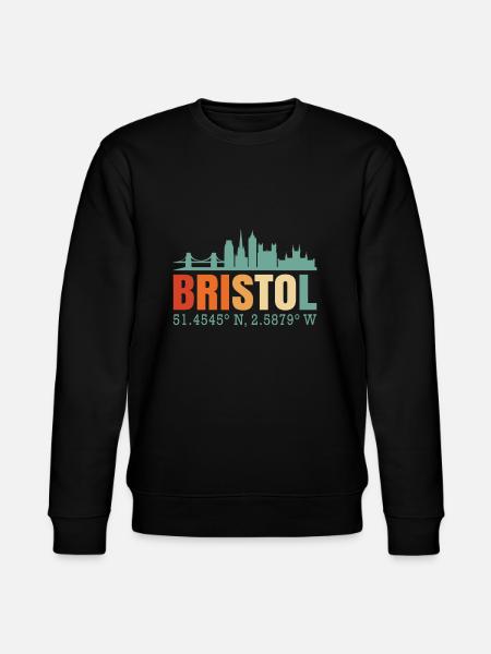 Bristol England Great Britain Skyline - Stanley/Stella CHANGER Unisex Organic Sweatshirt - black