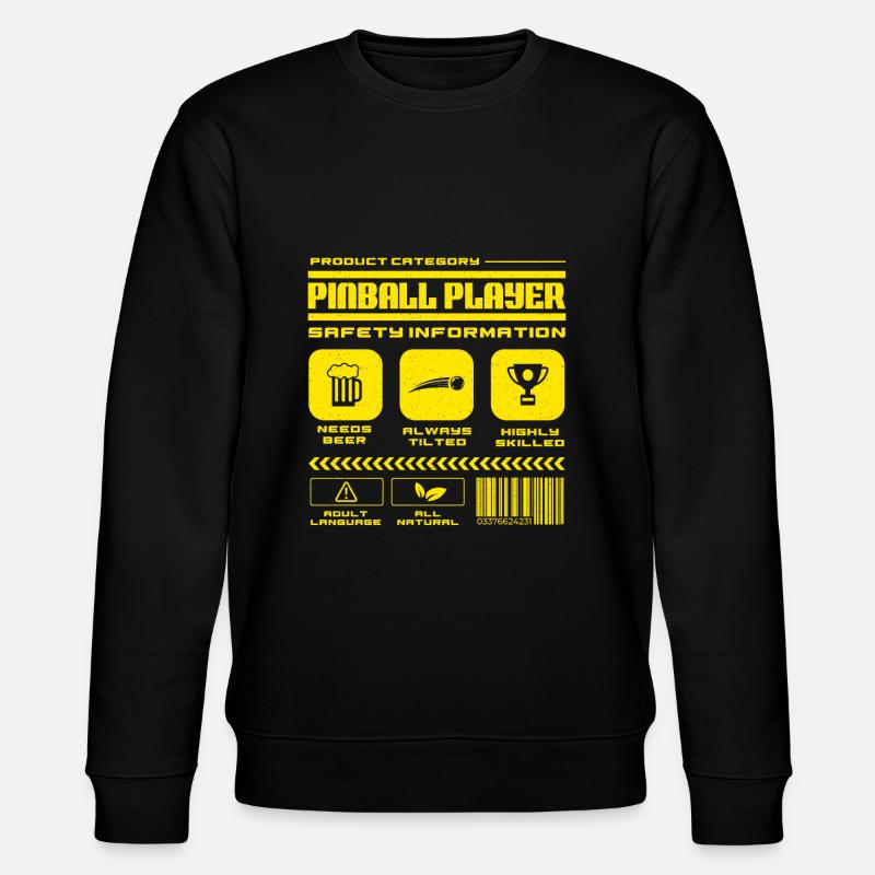 Pinball - Stanley/Stella Unisex Bio-Sweatshirt CHANGER  - Schwarz