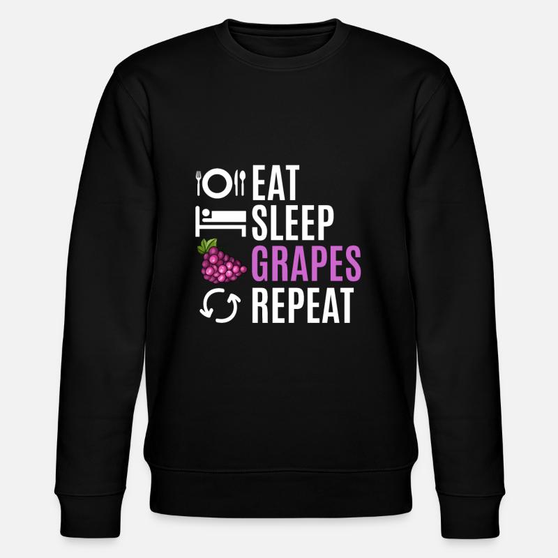 Grape Grapes Wine Gift - Stanley/Stella CHANGER Unisex Organic Sweatshirt - black