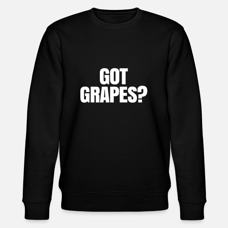 Grape Grapes Wine Gift - Stanley/Stella CHANGER Unisex Organic Sweatshirt - black