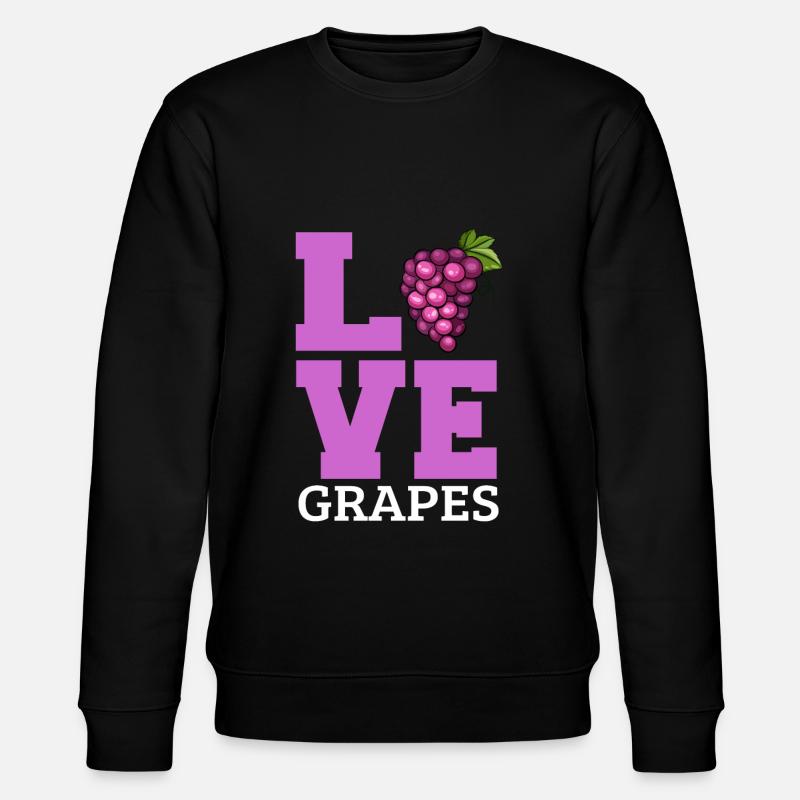 Grape Grapes Wine Gift - Stanley/Stella CHANGER Unisex Organic Sweatshirt - black