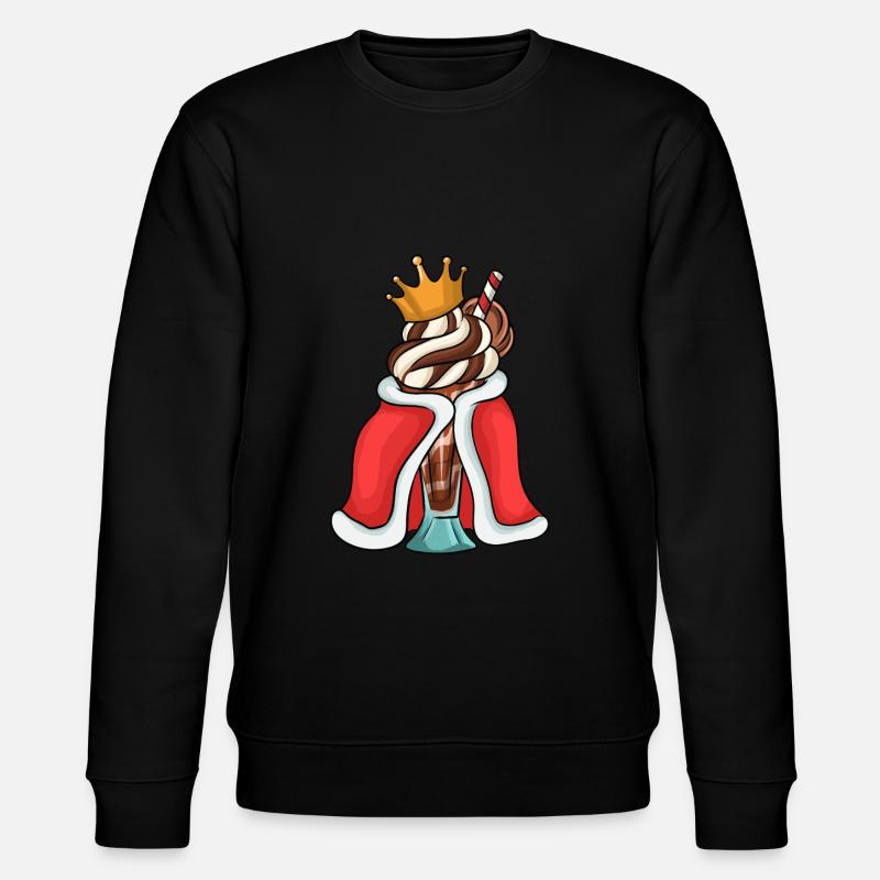Milchshake Milchdrink Milch Geschenk - Stanley/Stella Unisex Bio-Sweatshirt CHANGER  - Schwarz