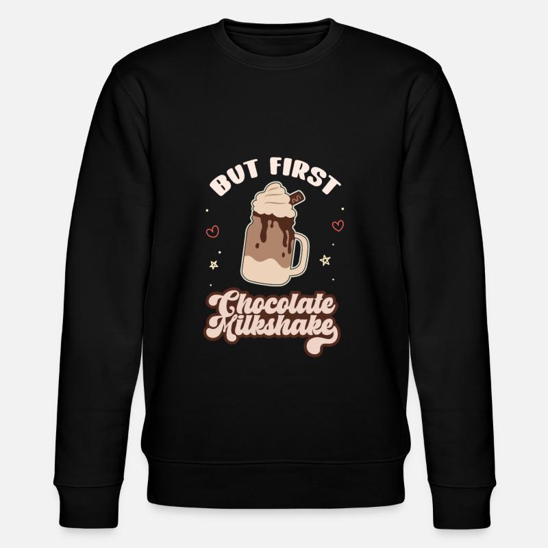 Milchshake Milchdrink Milch Geschenk - Stanley/Stella Unisex Bio-Sweatshirt CHANGER  - Schwarz