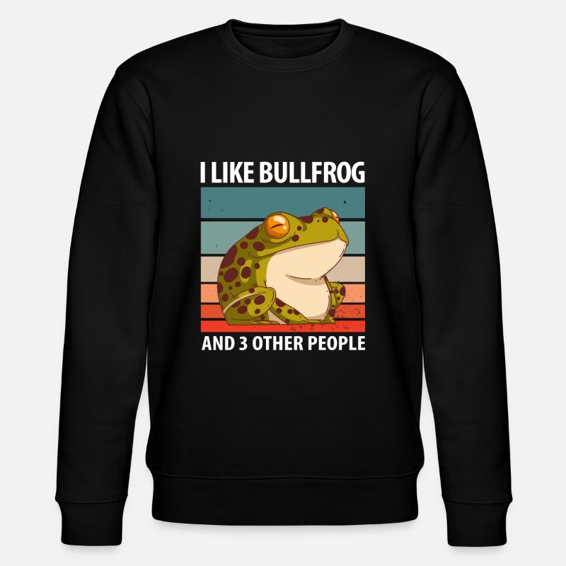 Cadeau de grenouille-taureau - Sweat bio CHANGER Stanley/Stella Unisexe - noir