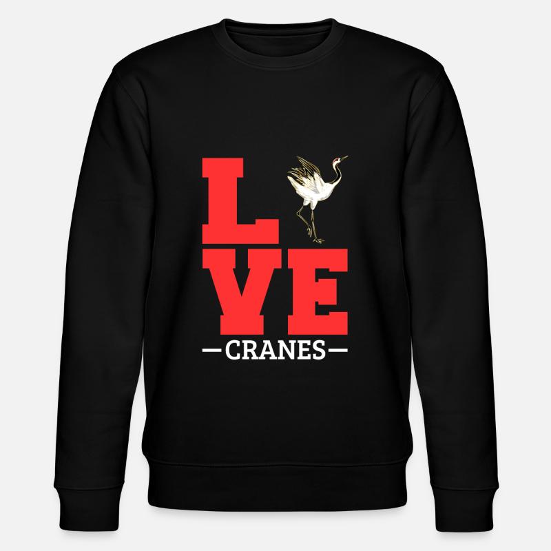 Cadeau d’oiseau grue - Sweat bio CHANGER Stanley/Stella Unisexe - noir