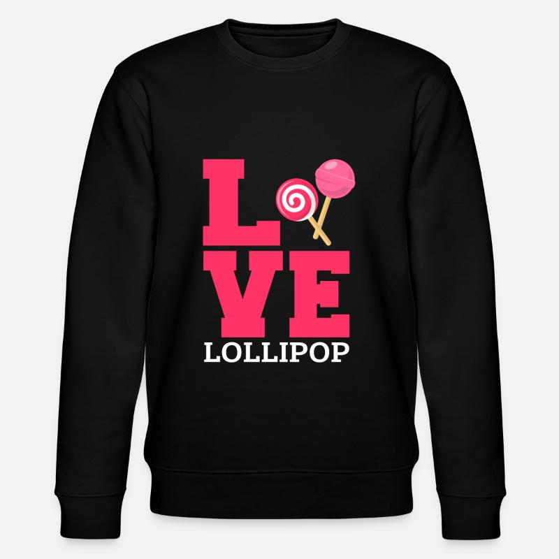Lollipop Candy Sweet Gift - Stanley/Stella CHANGER Unisex Organic Sweatshirt - black