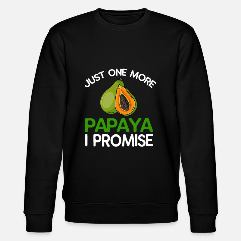 Papaya Fruit Summer Gift - Stanley/Stella CHANGER Unisex Organic Sweatshirt - black