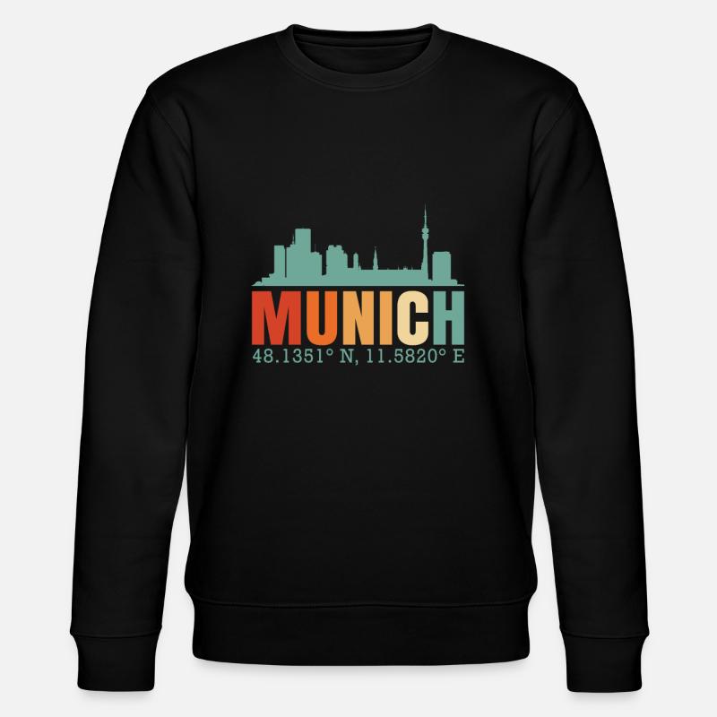 Munich Skyline - Stanley/Stella CHANGER Unisex Organic Sweatshirt - black