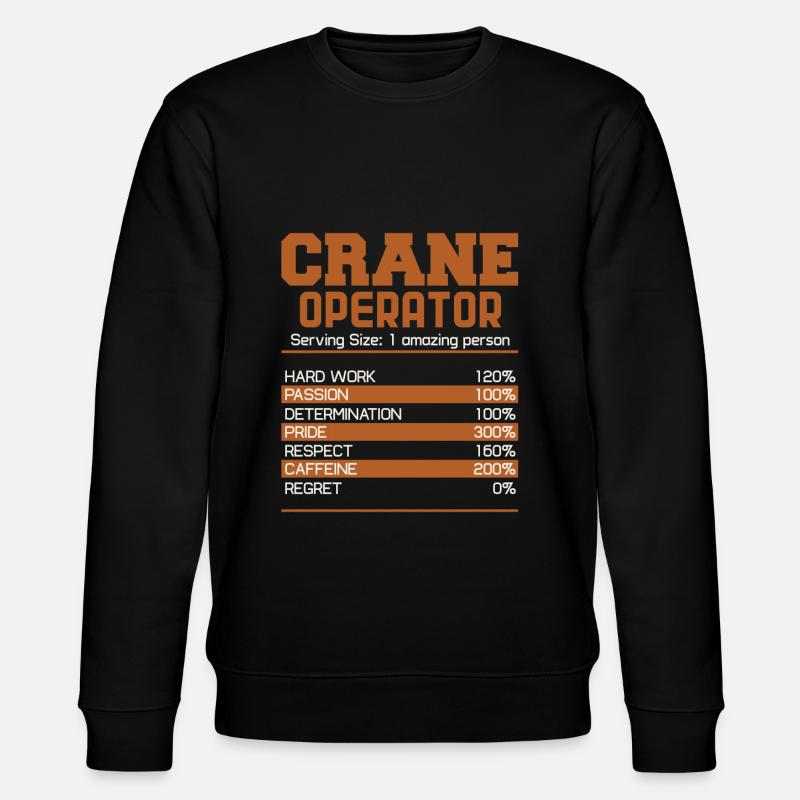 Crane operator crane gift - Stanley/Stella CHANGER Unisex Organic Sweatshirt - black