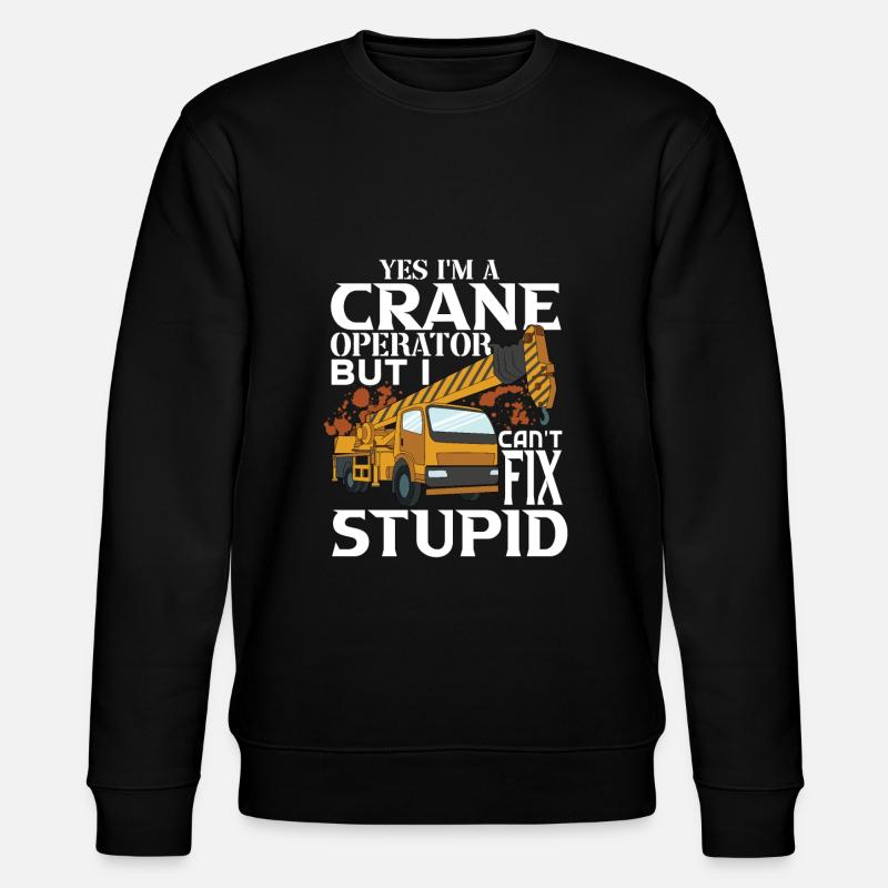 Kranführer Kran Geschenk - Stanley/Stella Unisex Bio-Sweatshirt CHANGER  - Schwarz