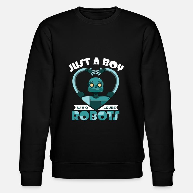 Roboter - Stanley/Stella Unisex Bio-Sweatshirt CHANGER  - Schwarz