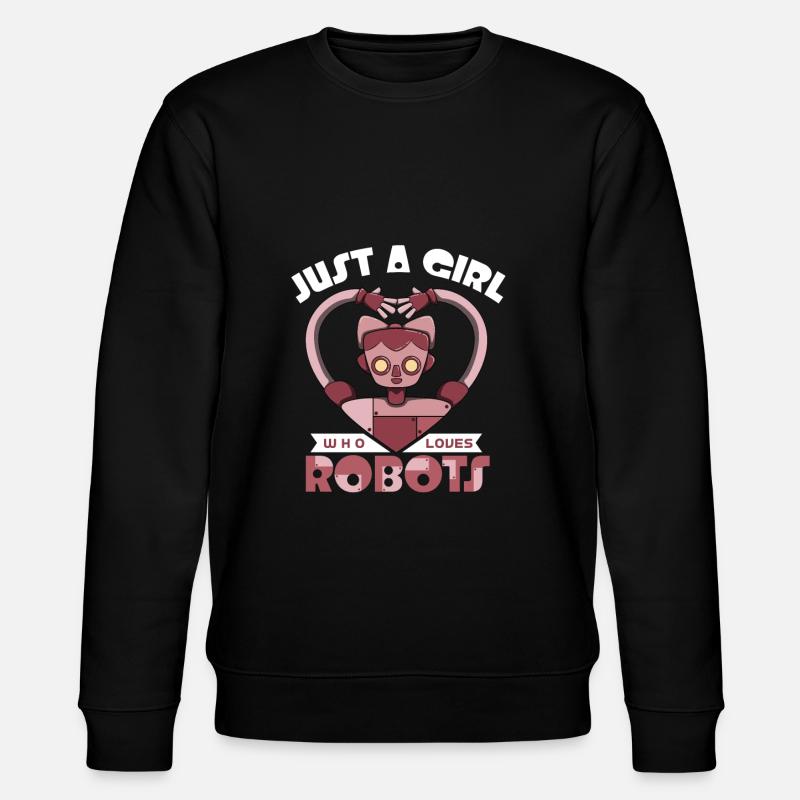 Roboter - Stanley/Stella Unisex Bio-Sweatshirt CHANGER  - Schwarz