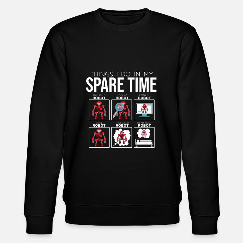 Roboter - Stanley/Stella Unisex Bio-Sweatshirt CHANGER  - Schwarz