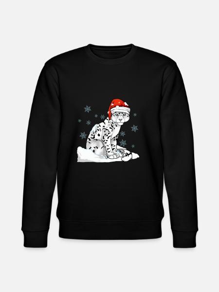 Schneeleopard - Stanley/Stella Unisex Bio-Sweatshirt CHANGER  - Schwarz