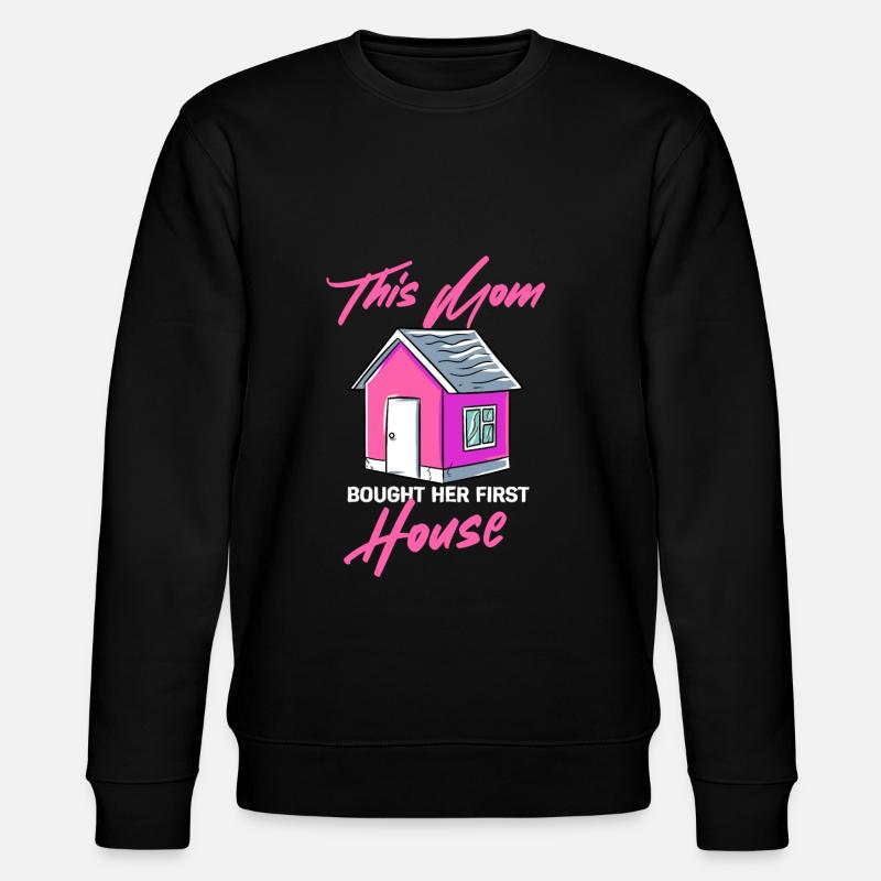Erstes Haus Mama Geschenk - Stanley/Stella Unisex Bio-Sweatshirt CHANGER  - Schwarz