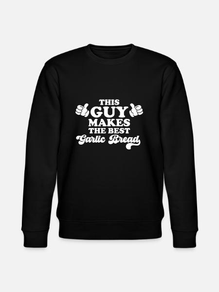 Garlic Garlic Bread Food Gift - Stanley/Stella CHANGER Unisex Organic Sweatshirt - black