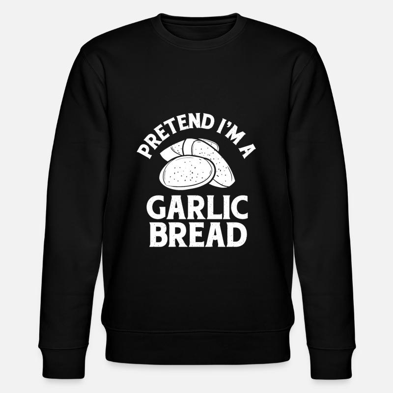 Knoblauch Knoblauchbrot Essen Geschenk - Stanley/Stella Unisex Bio-Sweatshirt CHANGER  - Schwarz