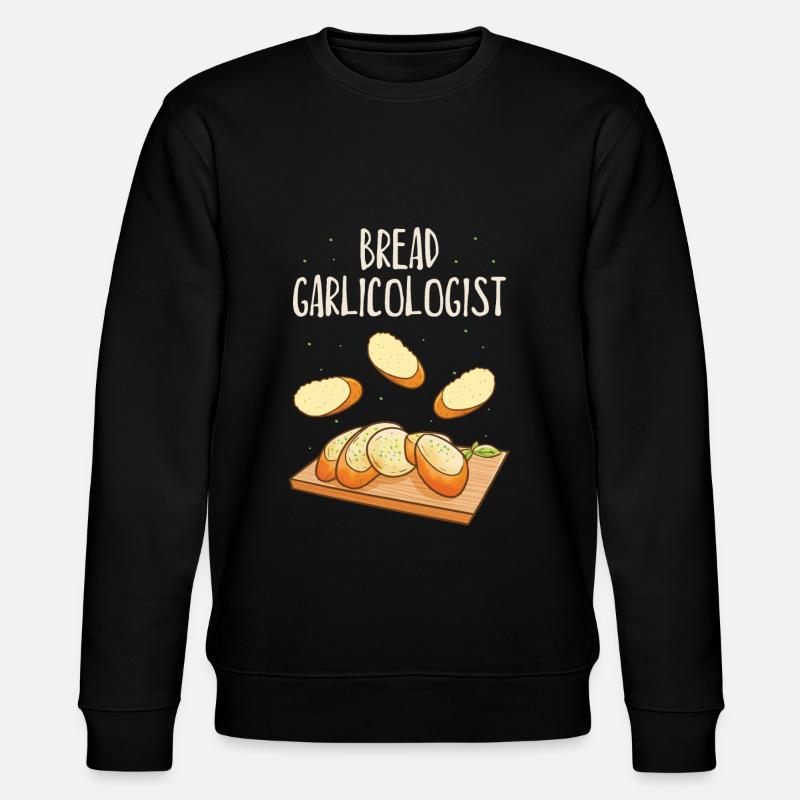 Knoblauch Knoblauchbrot Essen Geschenk - Stanley/Stella Unisex Bio-Sweatshirt CHANGER - Schwarz
