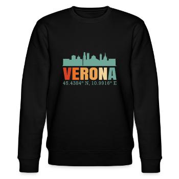 Vérone - Sweat bio CHANGER Stanley/Stella Unisexe - noir - Devant - Nik (191cm) & Marisol (170cm)
