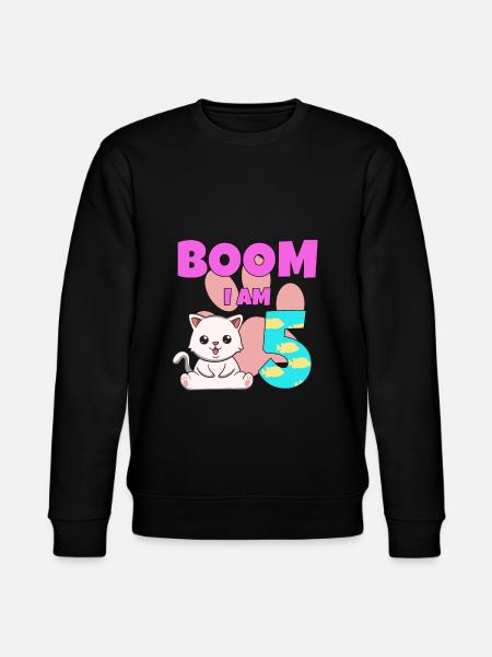 5th birthday cat - Stanley/Stella CHANGER Unisex Organic Sweatshirt - black