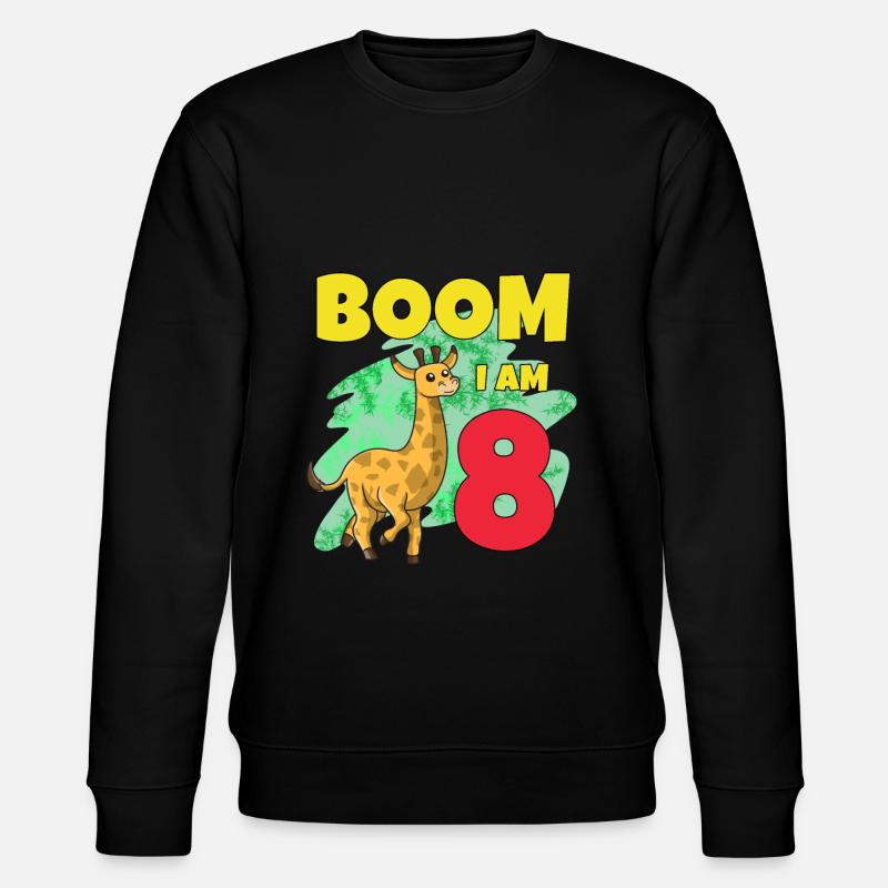 Girafe 8ème anniversaire - Sweat bio CHANGER Stanley/Stella Unisexe - noir