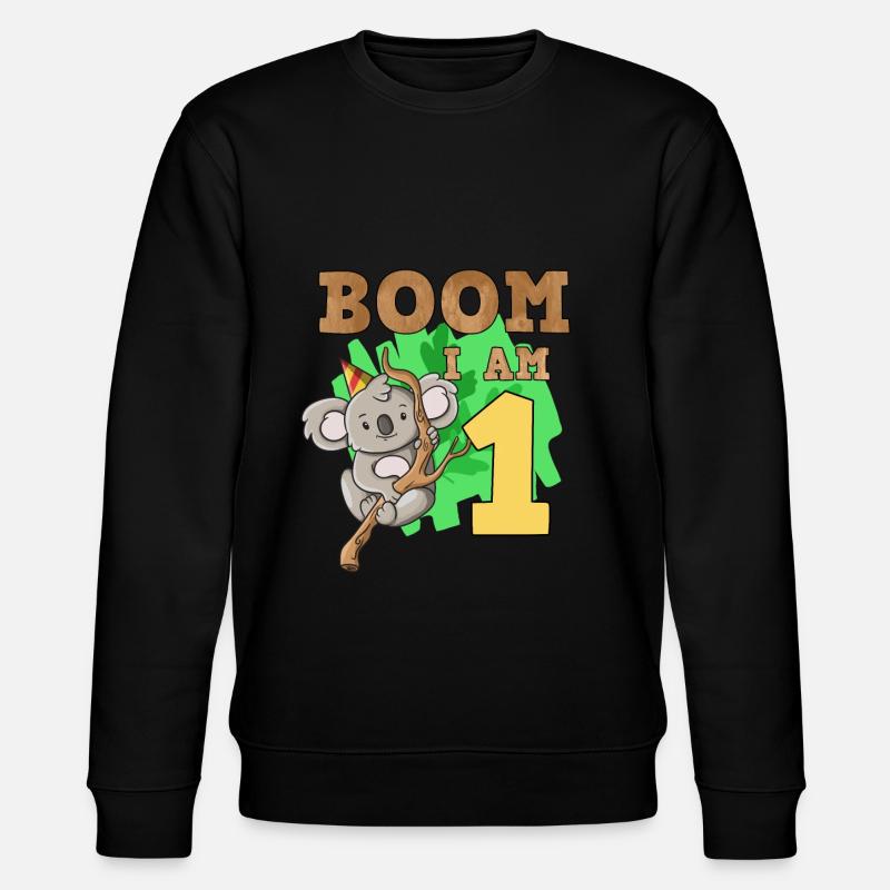 1er anniversaire koala - Sweat bio CHANGER Stanley/Stella Unisexe - noir
