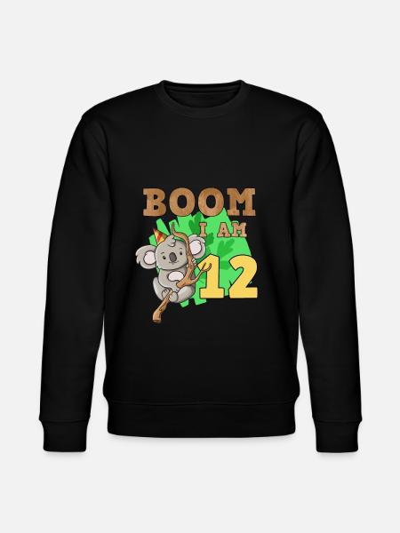 12th birthday koala - Stanley/Stella CHANGER Unisex Organic Sweatshirt - black