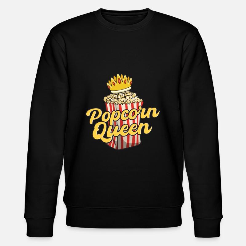 Popcorn Queen - Stanley/Stella CHANGER Unisex Organic Sweatshirt - black