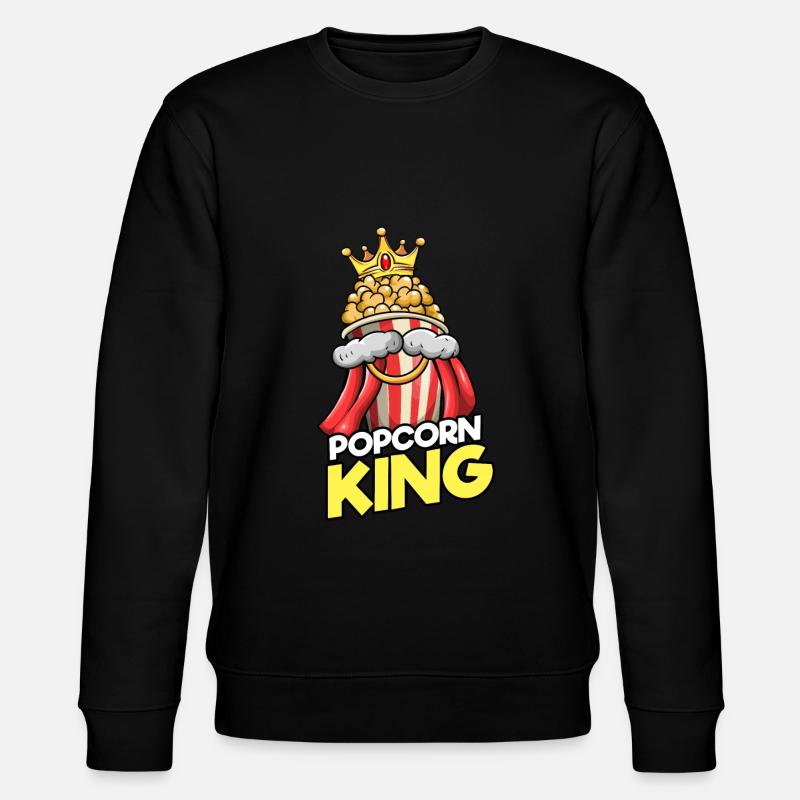 Popcorn King - Stanley/Stella CHANGER Unisex Organic Sweatshirt - black