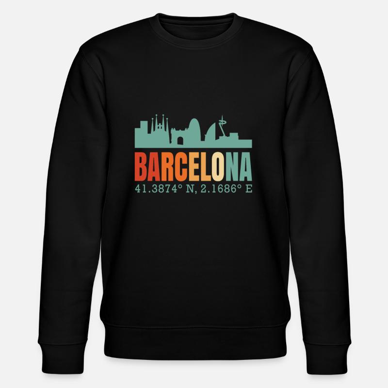 Barcelona - Stanley/Stella Unisex Bio-Sweatshirt CHANGER  - Schwarz
