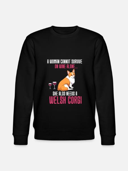 Welsh Corgi - Stanley/Stella CHANGER Unisex Organic Sweatshirt - black