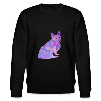 Welsh Corgi - Stanley/Stella Unisex Bio-Sweatshirt CHANGER  - Schwarz - Vorne - Nik (191cm) & Marisol (170cm)