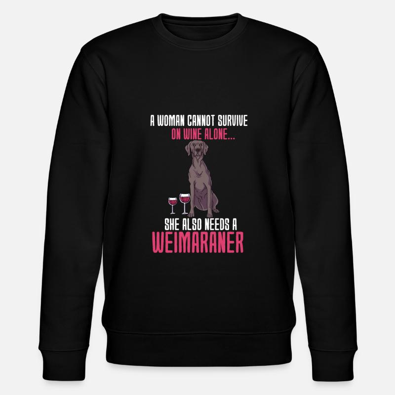 Weimaraner - Stanley/Stella CHANGER Unisex Organic Sweatshirt - black