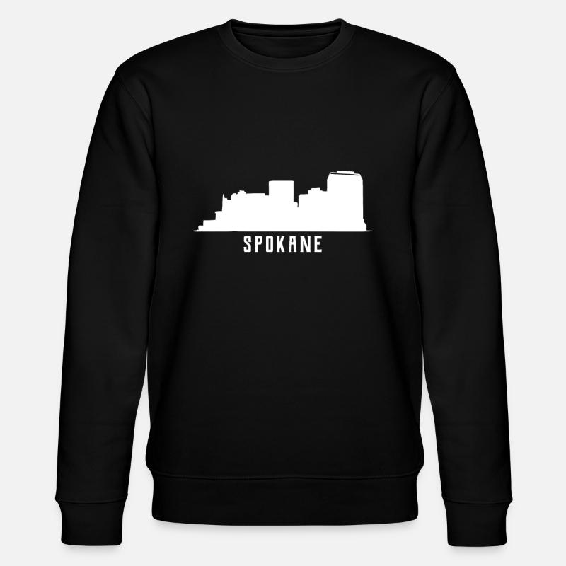 Spokane Skyline - Stanley/Stella CHANGER Unisex Organic Sweatshirt - black