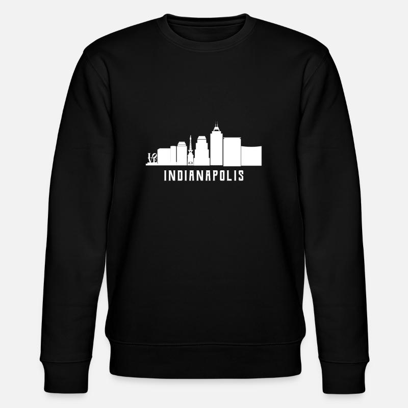 Indianapolis Skyline - Stanley/Stella Unisex Bio-Sweatshirt CHANGER  - Schwarz