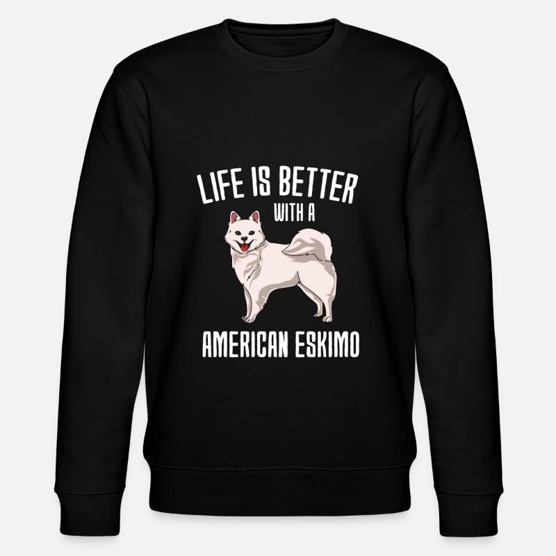 American Eskimo - Stanley/Stella Unisex Bio-Sweatshirt CHANGER  - Schwarz