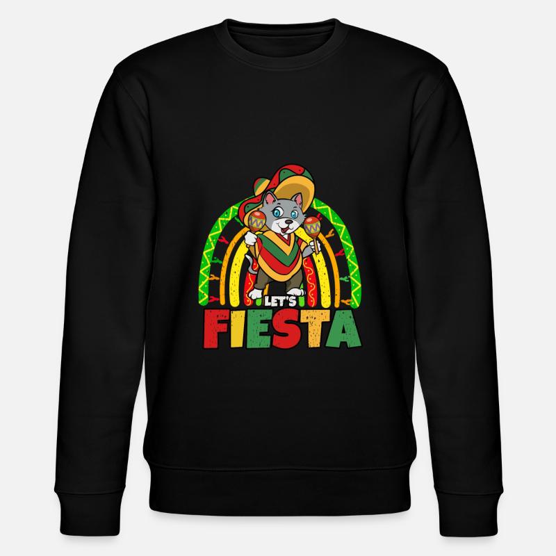 Cinco De Mayo Katze - Stanley/Stella Unisex Bio-Sweatshirt CHANGER  - Schwarz