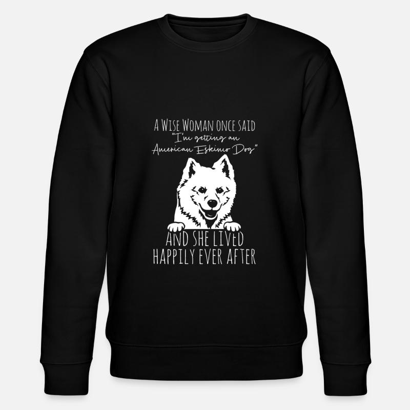 American Eskimo Dog - Stanley/Stella CHANGER Unisex Organic Sweatshirt - black