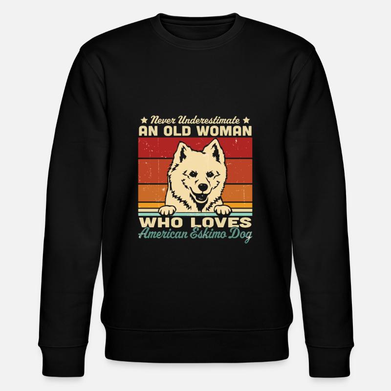 American Eskimo Dog - Stanley/Stella Unisex Bio-Sweatshirt CHANGER  - Schwarz