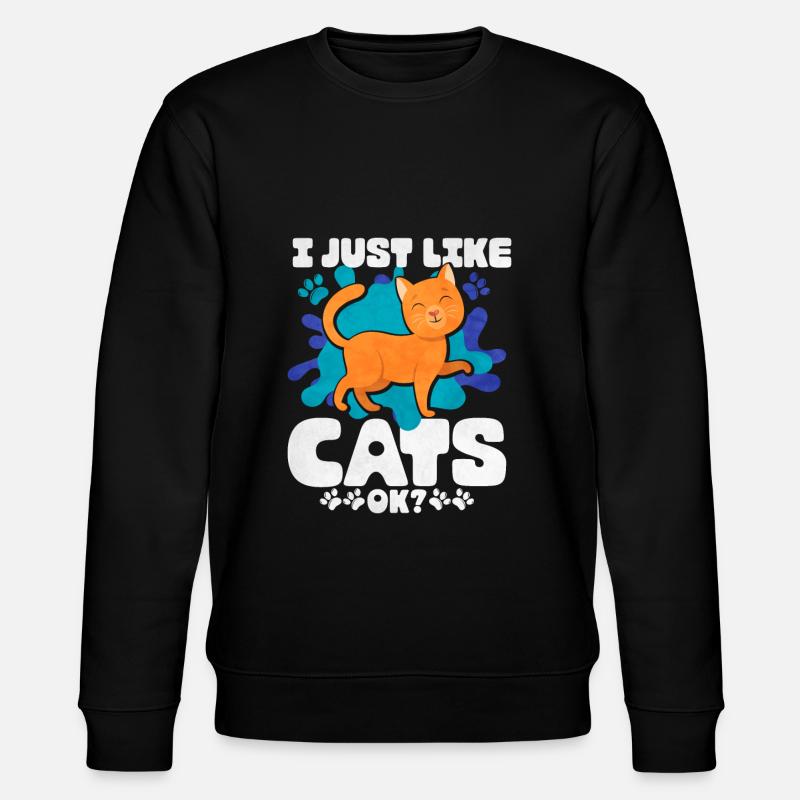 Katze - Stanley/Stella Unisex Bio-Sweatshirt CHANGER  - Schwarz