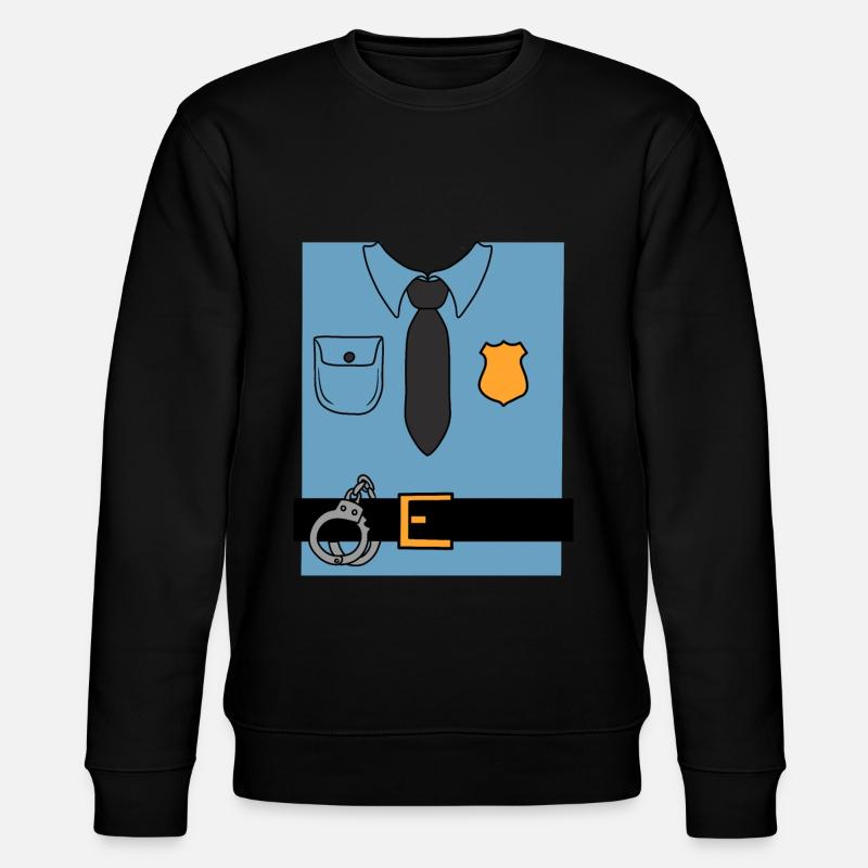 Polizei Kostüm - Stanley/Stella Unisex Bio-Sweatshirt CHANGER  - Schwarz